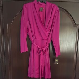 Taylor Fuchsia Wrap Dress